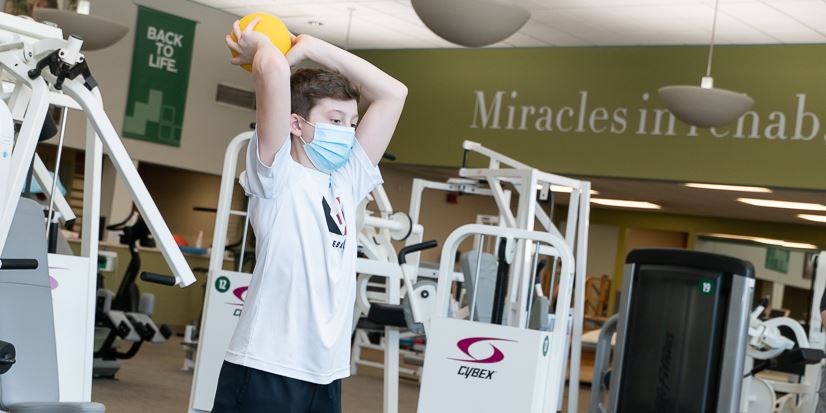 Joey in Physical Therapy at Allied Services