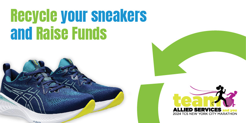 Sneaker recycling program raising funds for pediatric rehab at Allied Services