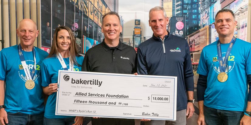 Baker Tilly donates $15,000 to support individuals with disabilities at Allied Services
