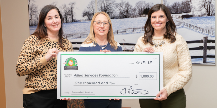 Pittston City St. Patrick’s Day Parade donates to Allied Services