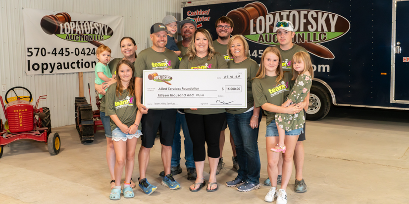 Lopatofsky Auctions Joins as Major Sponsor of Team Allied Services, Donating $15,000 to Support Pediatric Rehabilitation