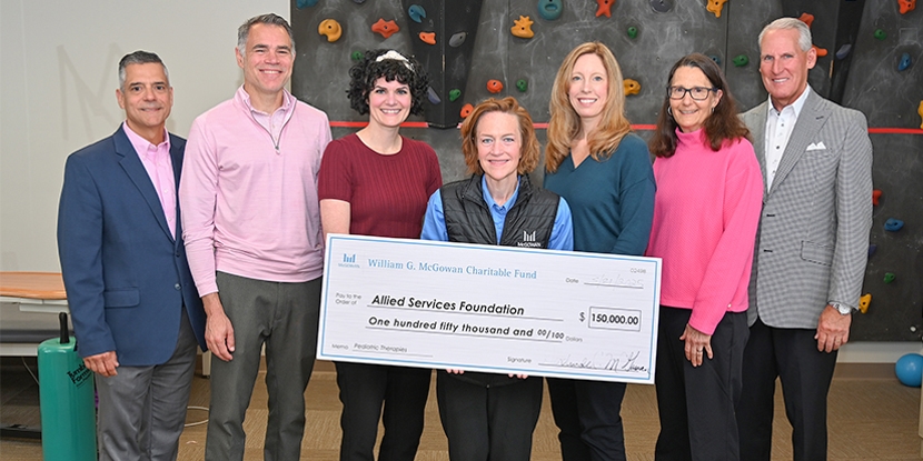 Allied Services Receives $150,000 Grant from William G. McGowan Charitable Fund to Support Pediatric Rehabilitation