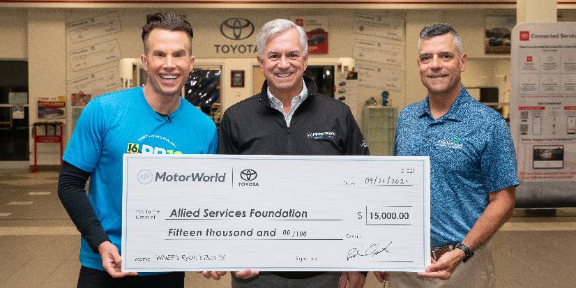 Motorworld Toyota Donates $15,000 to Allied Services
