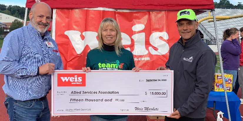 Weis Markets Returns as Major Sponsor, Donates $15,000 to Allied Services